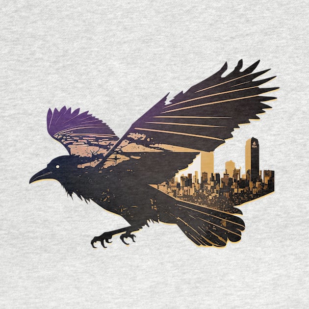 Baltimore Raven City Skyline in Silhouette by 20th Century Tees